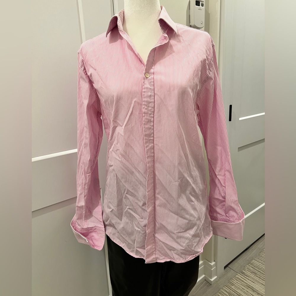 Men’s Pink Cufflink Button down